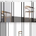 Modern Decorative Screen With Vertical Lines And Frosted Glass Panel Design