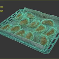 Golden Brown Baked Dumplings Arranged On Parchment Lined Baking Tray
