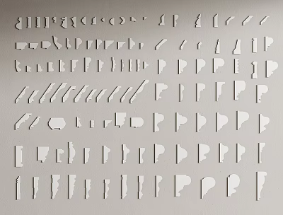 Various Decorative Corner Lines With Different Shapes For Interior Design 3d model