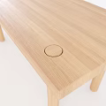 Two Simple Wooden Dining Tables With Natural Wood Design And Straight Legs