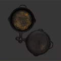 Vintage Cast Iron Pans With Handles For Home Kitchen Cooking Utensils