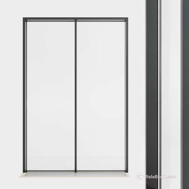 Modern Aluminum Casement Window Design For Energy Efficient Home Building 3d model 