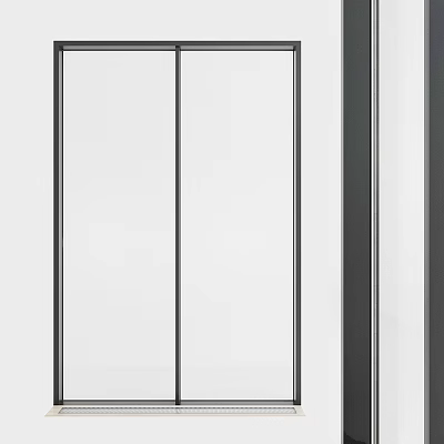 Modern Aluminum Casement Window Design For Energy Efficient Home Building 3d model
