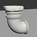 Sleek Metal Elbow Pipe Plumbing Fixture With Polished Surface Design