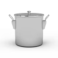 Silver Metal Locker With Lid And Side Pocket For Home Office Storage