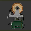 Wood Lathe Machine Processing And Shaping Wooden Log For Craft 3d model