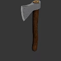 Game Movie Character Holding Axe With Metal Head And Wooden Handle