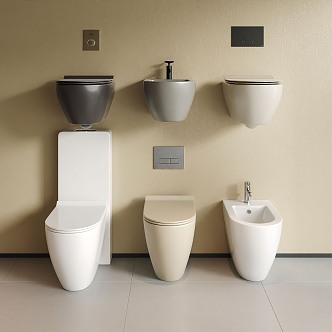 Modern toilet combination intelligent toilet 3d model