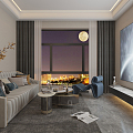 Light Luxury AV Room 3d model