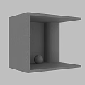 Gray Concrete Sphere Component With Speckled Wall And Floor Background