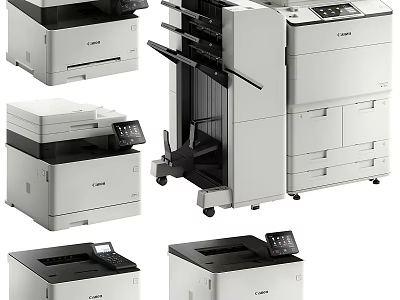 modern printer copier office appliances 3d model