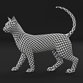 Modern Multiplayer Cat Rig Skin Wool 3d model