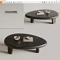 Coffee Table Marble Coffee Table Simple Coffee Table Decorations poliform 3d model