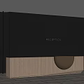 Modern Desk Reception Desk Reception Desk 3d model