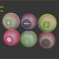 Multiple Eye Organ Models With Various Colored Irises And Eyelashes Design 3d model