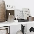 Minimalist Decorative Ornament Combination With Vases Books Frames And Candle Holders