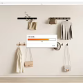 Wall Mounted Hooks For Hanging Coats Bags Hats And Accessories In Modern Home