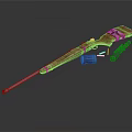 Vintage Bolt Action Rifle With Wooden Stock Silver Barrel And Ammunition Shells On Dark Surface