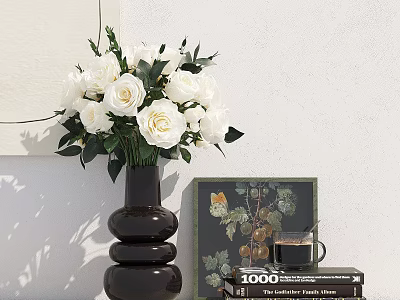 vase flower plant green plant pot 3d model