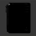Black Leather Wallet With Zipper Textured Surface Card Slots And Small Logo Design