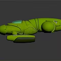 Green Futuristic Spaceship Design With Advanced Features For Cosmic Exploration Missions