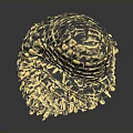 Decorative Household Ornament With Golden Black Textured Surface And Spiky Structure Design
