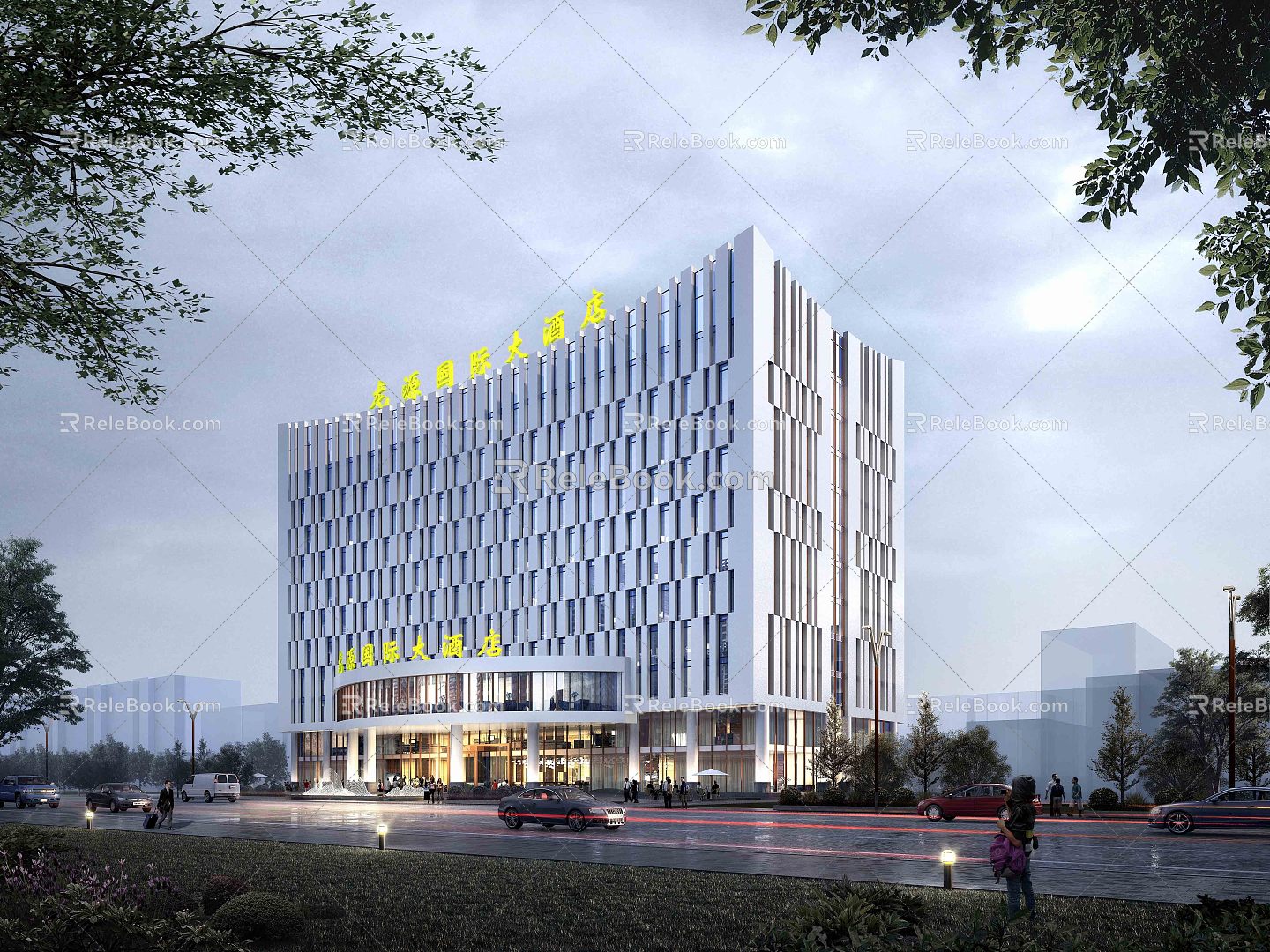 Hotel Building 3d model