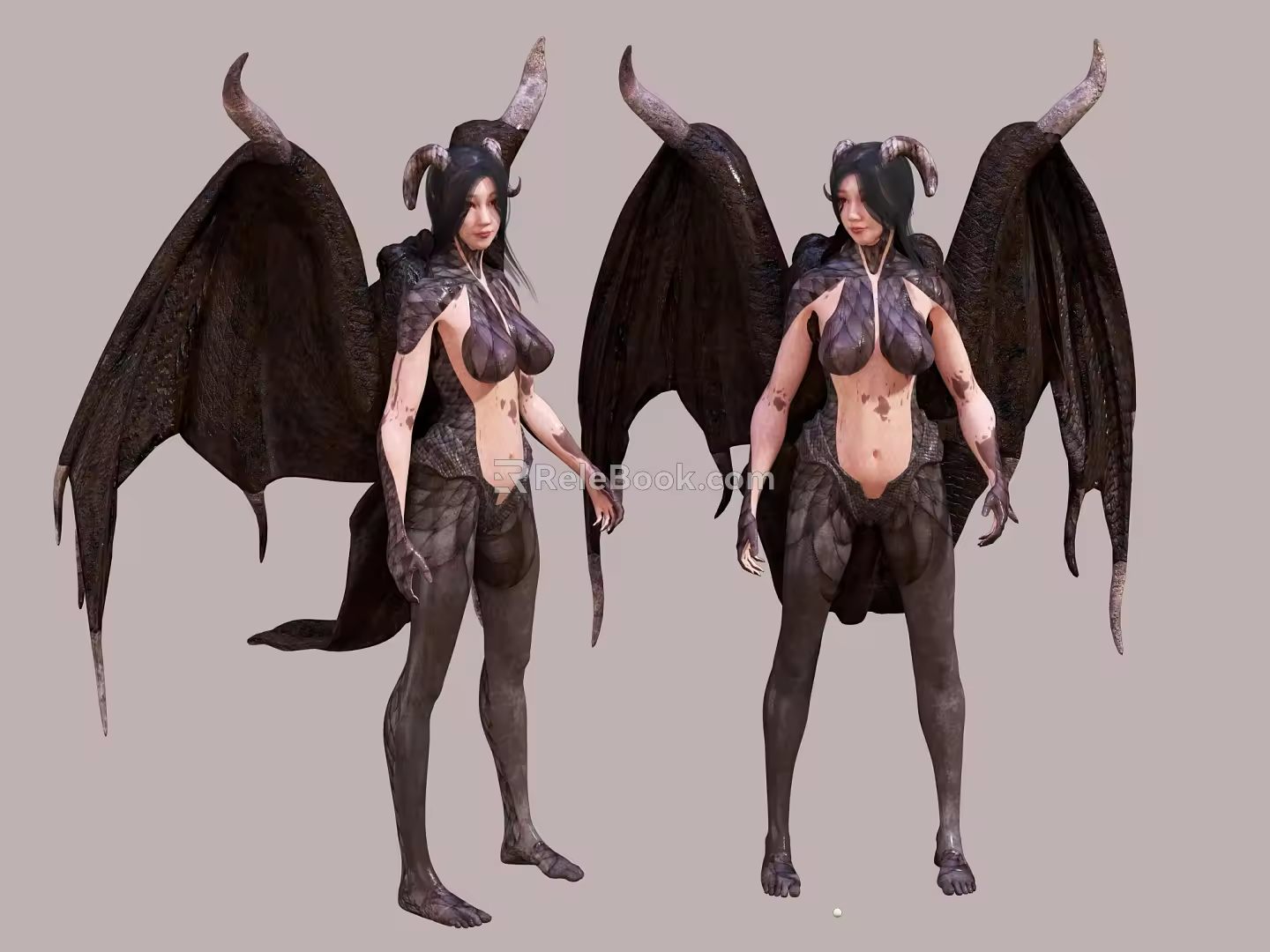 Modern Virtual Character Succubus Demon Lucifer Satan Dragon Woman Type Monster 3d model