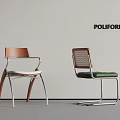 Poliform Contemporary Chairs Featuring Wooden Frames And Upholstered Seats