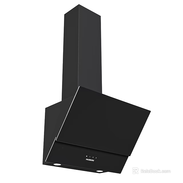 Modern Home Kitchen Appliance Range Hood Featuring Sleek Black Design And Contemporary Style 3d model 