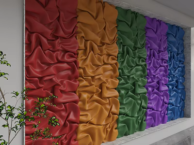 Modern background wall 3d model