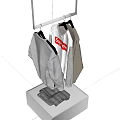 Hangers With Gray And White Sweatshirts Hanging For Clothing