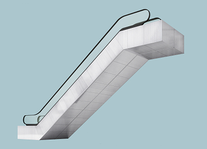 modern escalator 3d model