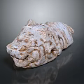 Stone Wood Animal Head Sculpture Crafted From Natural Materials With Artistic Design