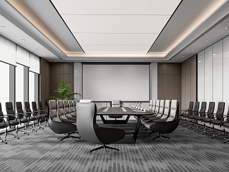 Modern Cassina Meeting Room 3d model