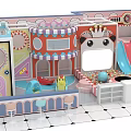 Colorful Indoor Playground Equipment With Cartoon Themed Slide Ball Pit And Climbing Structures