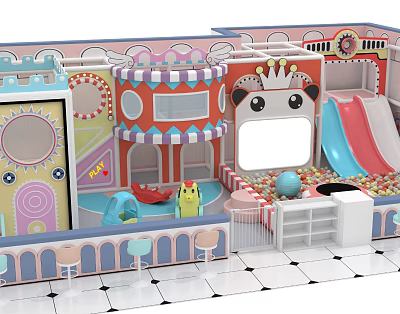 Modern Amusement Equipment Macaron Naughty Castle 3d model