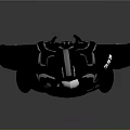Futuristic Game And Movie Character In Black Combat Suit Standing With Hands On Hips