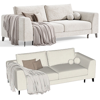 Double sofa leisure sofa 3d model