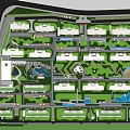 Residential Landscape Layout With Green Spaces Water Features And Pathways