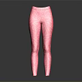 Stylish Pink Leggings For Women With White Line Patterns Design