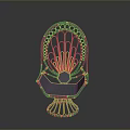 Modern Single Chair With Intricate Cutout Backrest And Circular Base Design