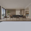 Modern Minimalist Hotel Lobby Interior Design With Warm Wood Finishes And Comfortable Lounge Area
