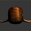 Realistic Wooden Whale Model Featuring Polished Surface And Natural Wood Texture