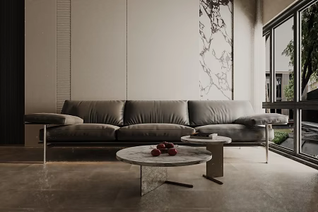 Three-seat sofa 3d model