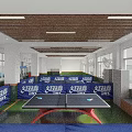 Indoor Sports Facility With DHS Table Tennis Tables For Fitness Training