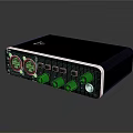 Professional Black Digital Audio Interface With Multiple Knobs Ports And Modern Design