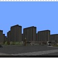 Residential Street Night Lighting Residential High-rise Residential Commercial Street Supporting Spiritual Fortress 3d model