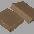 Brown Cardboard Carton Boxes For Packaging With Open Top Design 3d model
