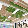 Modern classroom comprehensive practice room 3d model
